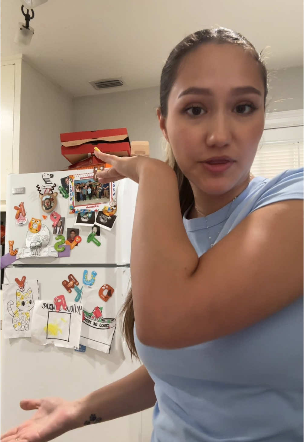 A post by @itsmirna on TikTok caption: Laylas fridge of the month of May because prenatal depression got the best of me 🥲