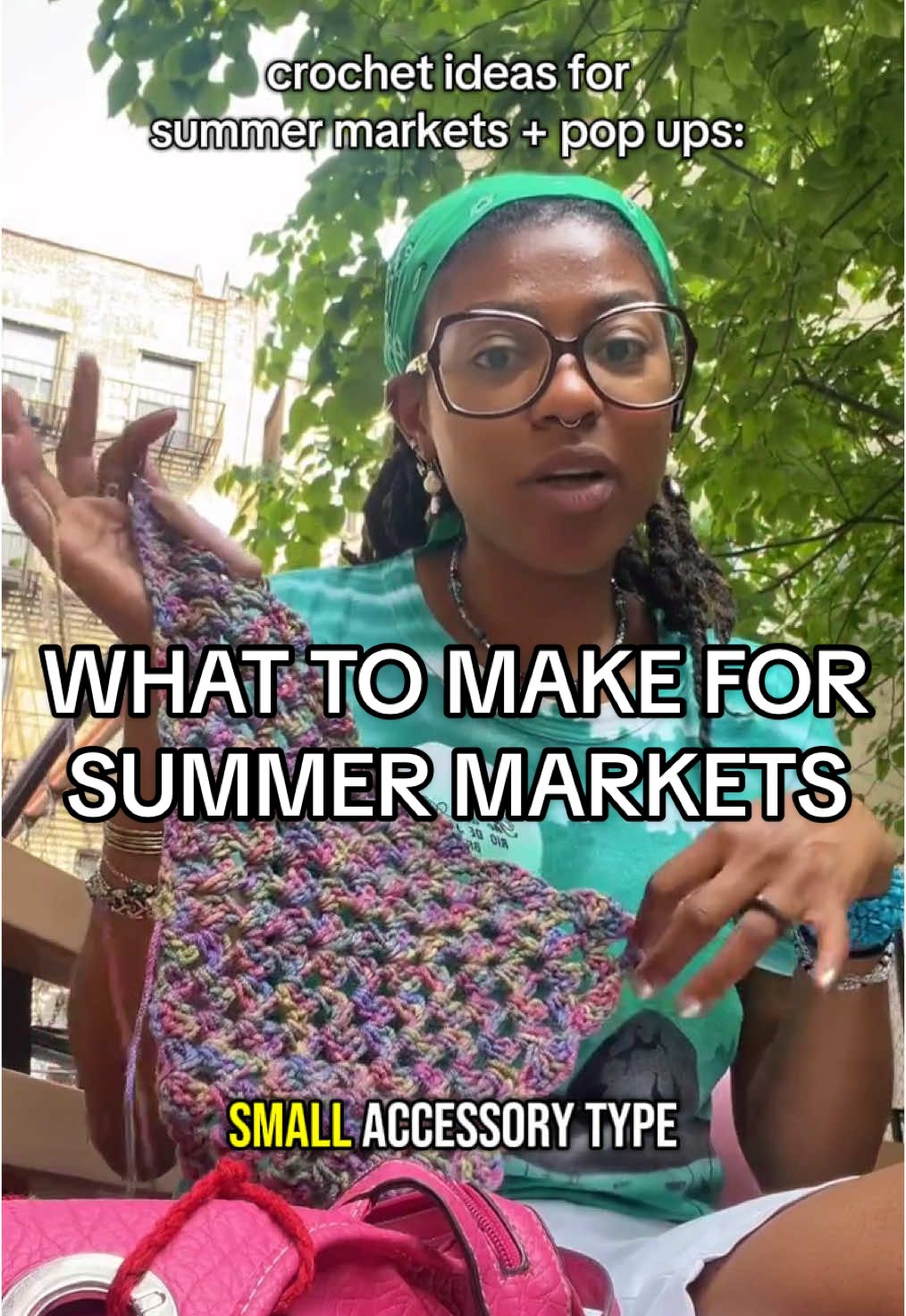 A post by @knotokayclub on TikTok caption: they are the bestselling items every time! 💰 what sells the most for you?  also i’m back on my crochet-bysitting grind 🤓 catch me next time i’m on #tiktoklive 🫶🏾 #livehighlights #crochetinspo #crochetideas #vendors #marketprep @CAMRYN ♡ 