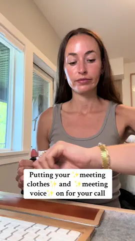 A post by @loewhaley on TikTok caption: Anyone else? 😅 #relatable #corporate #wfh #remotework #meetings #toodaloo 