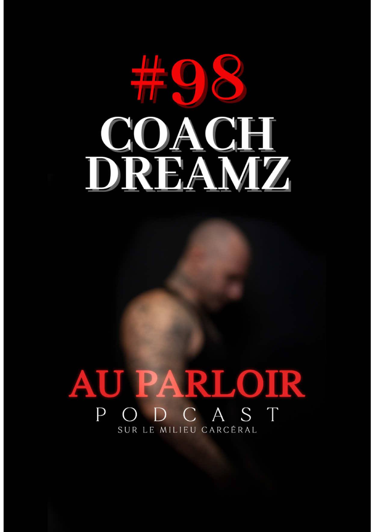 A post by @cedricbergeronparloir on TikTok caption: Épisode 98 avec @CoachDreamz disponible sur Patreon! 🖤 #auparloirpodcast #podcast #cedricbergeronhumour #truecrime #france #Québec #auparloir #prison 