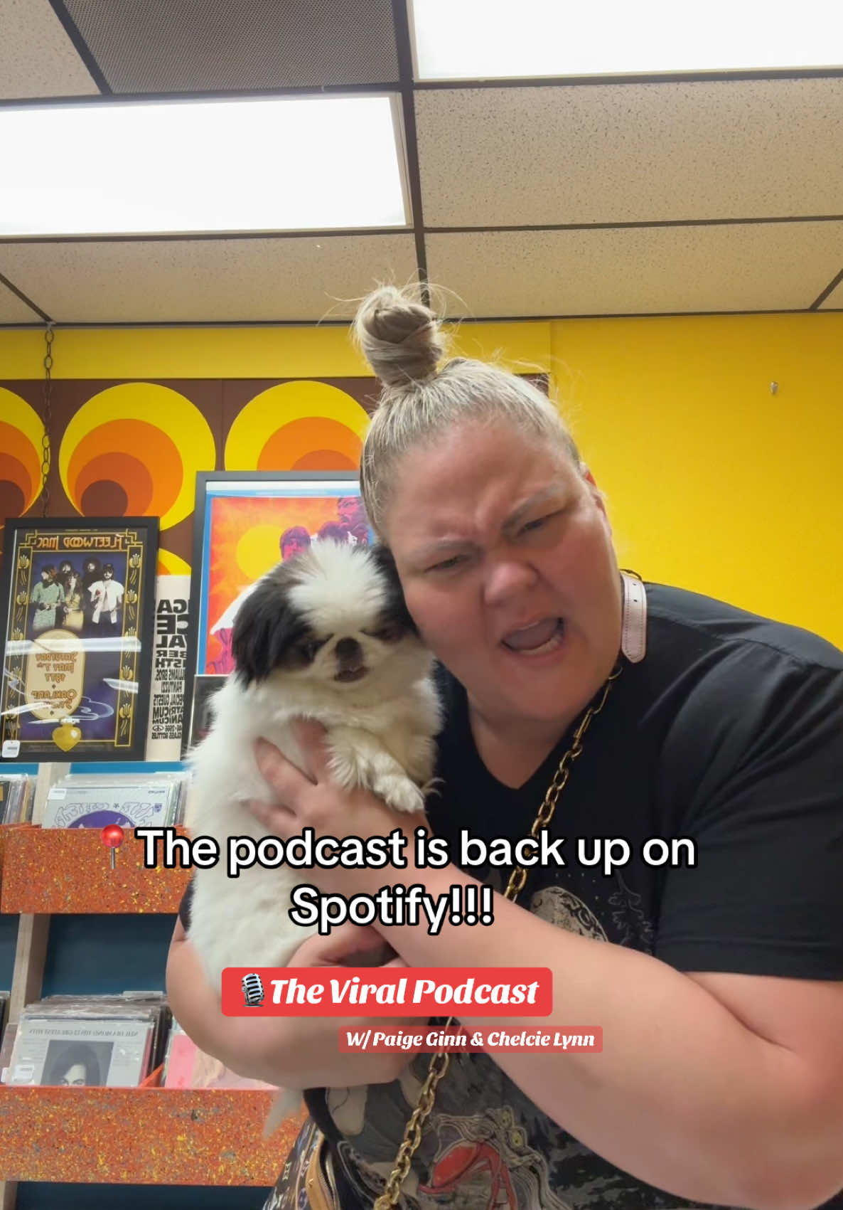 A post by @chelcielynn on TikTok caption: My first little voiceover thing. How did I do?  The pod is back up on Spotify! Thank you guys for your support, we love you 🪨 fvkers! 