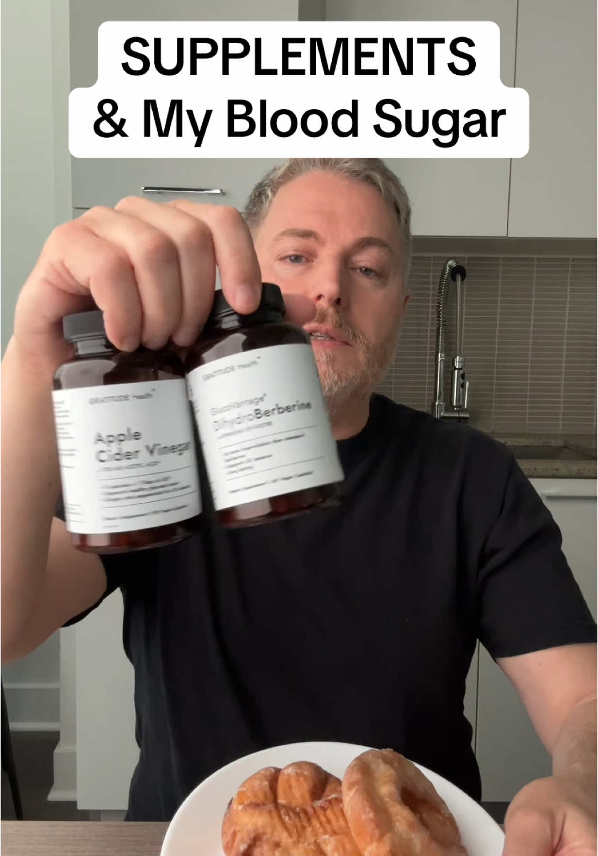 A post by @insulinresistant1 on TikTok caption: GratitudeHealth supplements and my blood sugar. How do they affect my glucose levels. Get Gratitude Health #bloodsugar #glucose