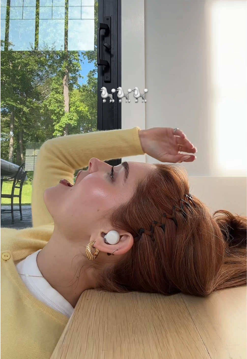 A post by @gabisklar on TikTok caption: help i’m being attacked by a poodle named Dante 🐩 