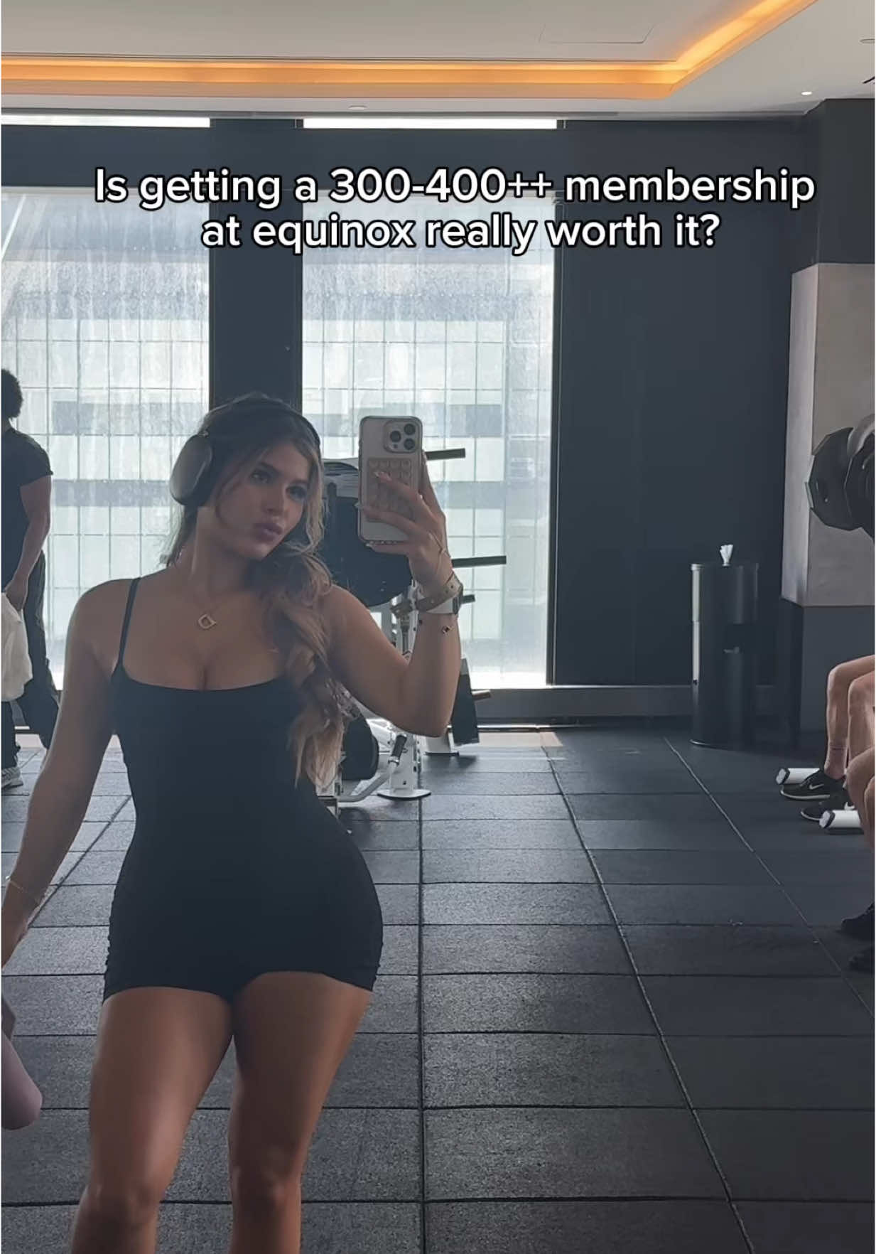 A post by @daniortiiiii on TikTok caption: The most bougie gym I’ve ever seen 🏋🏻‍♀️✨ Would you get a membership? 🫣                                                                                                                                              .                                                              #nyc #nycgym @Equinox #gymtok #equinox #luxurygym #celebritygym 