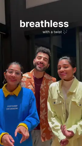 A post by @kiranandnivi on TikTok caption: breathless this was fun to do #breathless #shankarmahadevan #singing #harmony #fyp