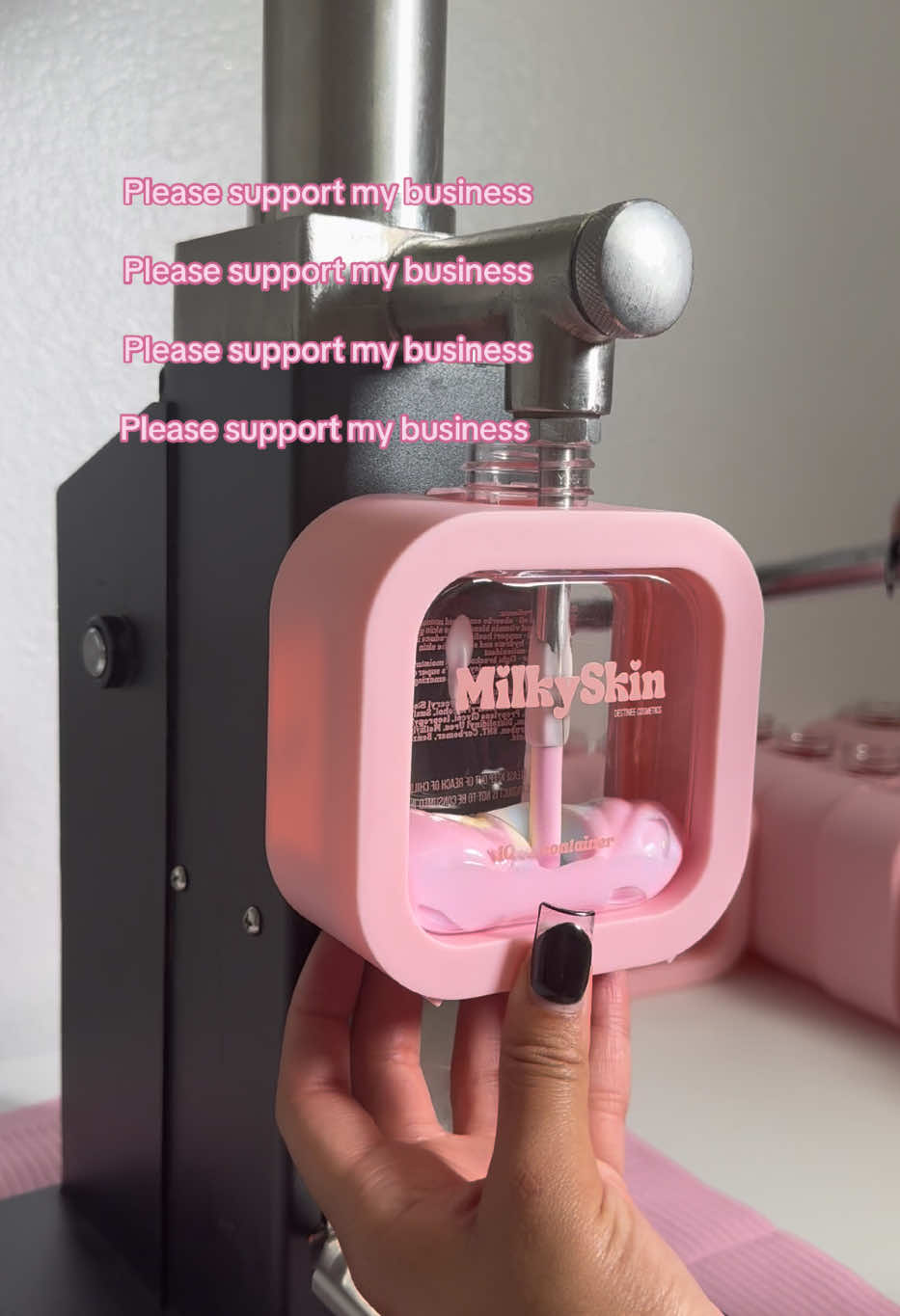 A post by @destineecosmetics on TikTok caption: The goal is to get on TikTok shop so please support my business 💕!!! #fyp #viral 