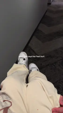 A post by @ayypatrick on TikTok caption: or maybe it’s bc she doesn’t want to crease her new jordan’s 😭