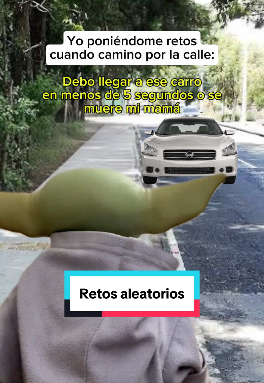 A post by @yodabeibi on TikTok caption: Retos de vida o mu3rt3 💀#humor #fyp #retos 
