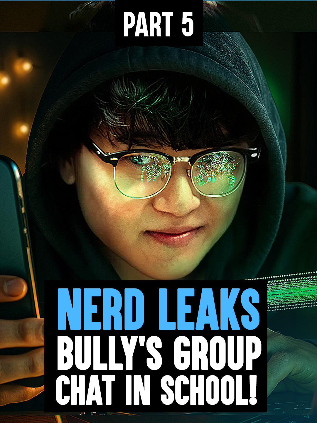 A post by @dharmannstudios on TikTok caption: Nerd LEAKS Bully's Group Chat In School PT 5 (swipe for PT 6) #dharmann #dharmannfam #inspiration #fyp