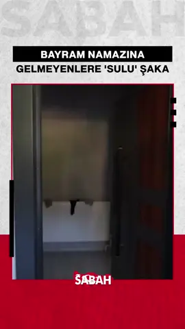 A post by @sabah on TikTok caption: Bolu'nun Munduşlar köyünde bayram namazına gelmeyen bir genç, yatağından kaldırılarak buz gibi suyla dolu oluğa yatırıldı.