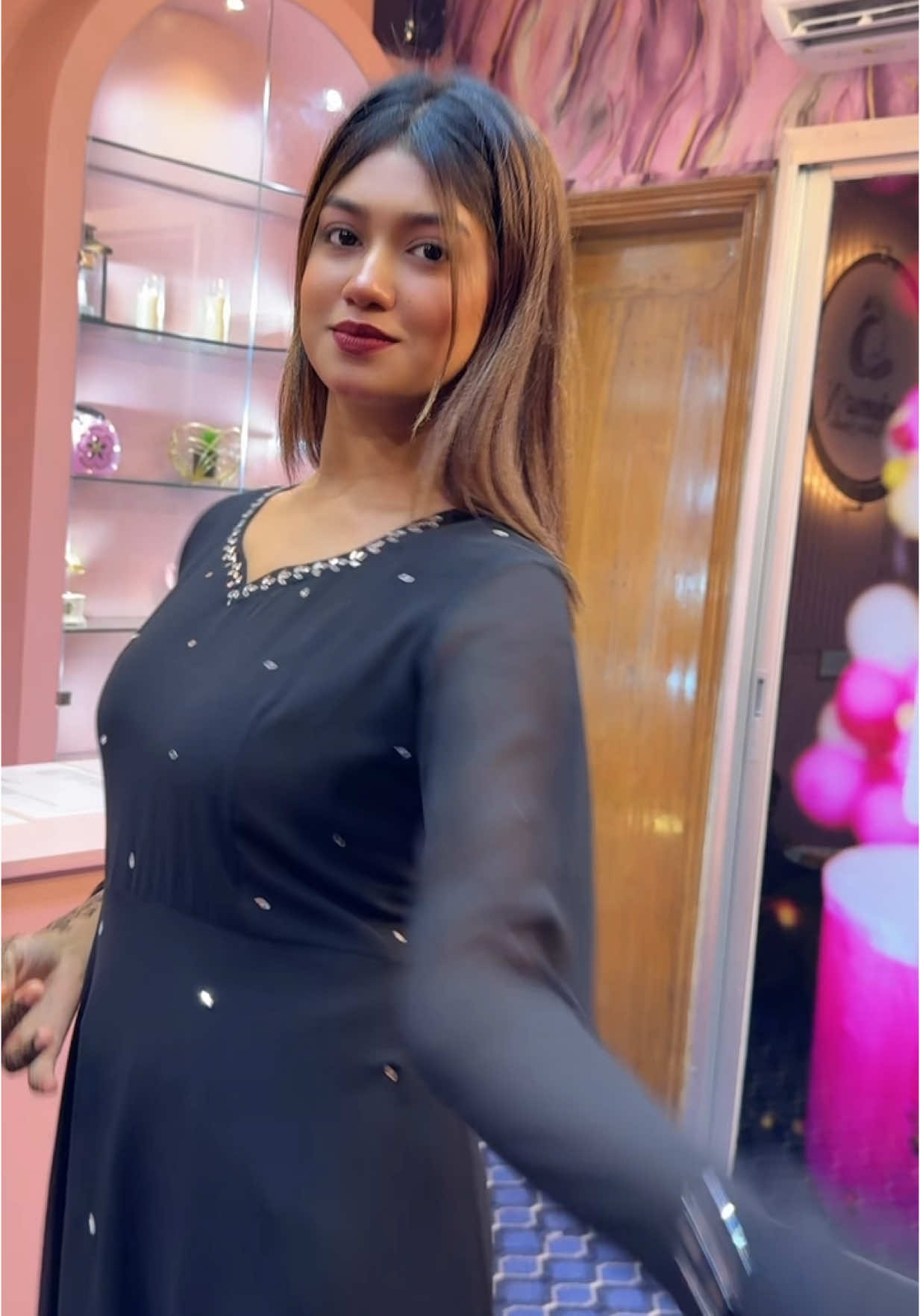 A post by @anjumanvibes on TikTok caption: Black Queen 🫅 dress @Anjuman_Closet 