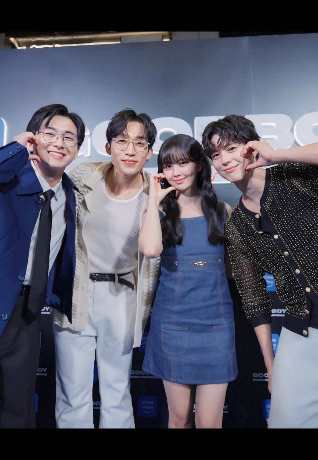 A post by @itsevantan on TikTok caption: I just met Park Bo Gum, Kim So Hyun and Lee Sang Yi! The plot twist? So Hyun, my kdrama crush, recognized me 🤯  #ParkBoGum #KimSoHyun #LeeSangYi #GoodBoy  #GOODBOYonPRIME 