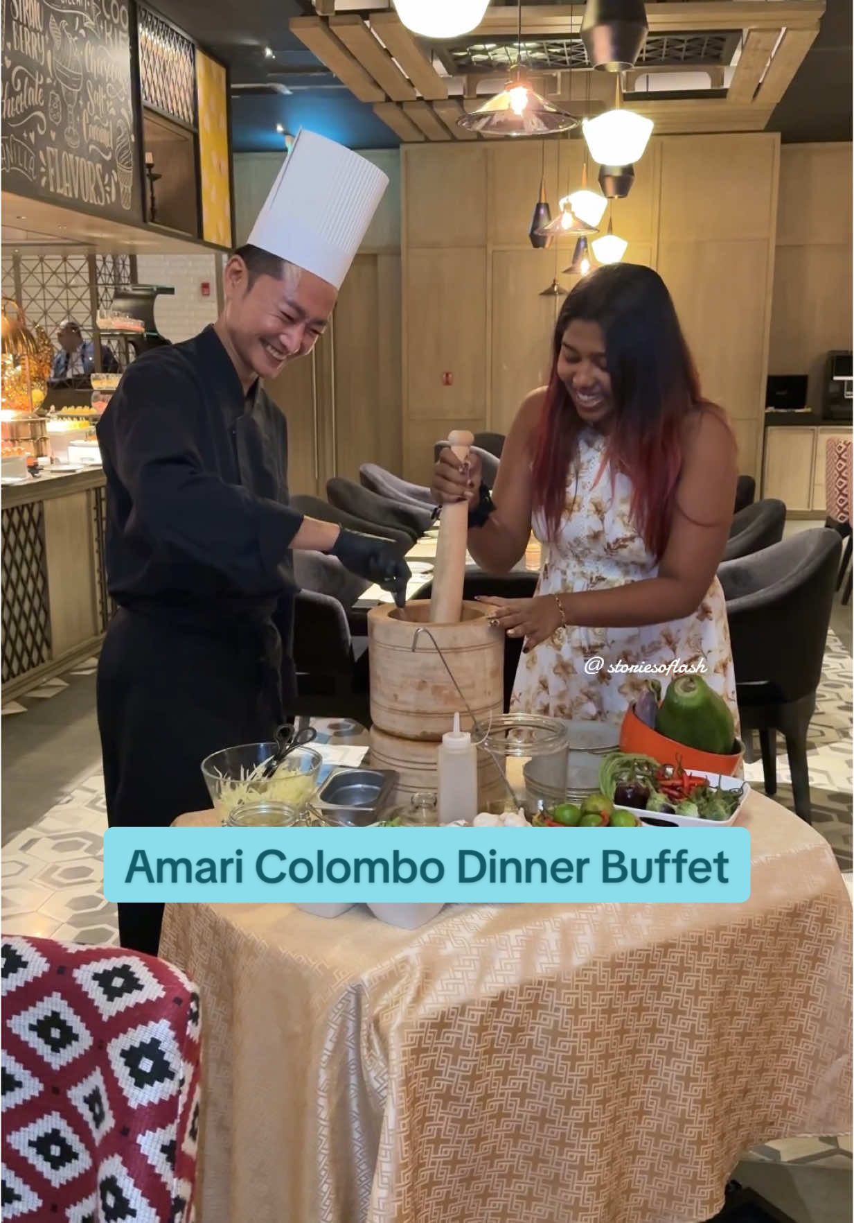 A post by @stories_of_lash on TikTok caption: Amari Colombo Dinner Buffet 😍 . #storiesoflash #tiktokentertainment #Foodie #WhereToEat #fyp #contentcreator 