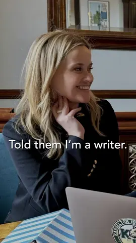 A post by @reesewitherspoon on TikTok caption: "What, like you journal?” 💀 Yeah… something like that.