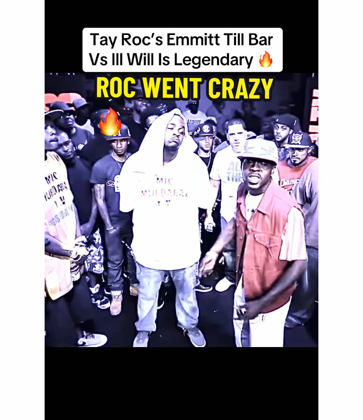 A post by @thegabewade on TikTok caption: Roc came out swinging #foryou   #fypp #battlerap #rapbattle #battlerapbars #battleraphighlights #feature 