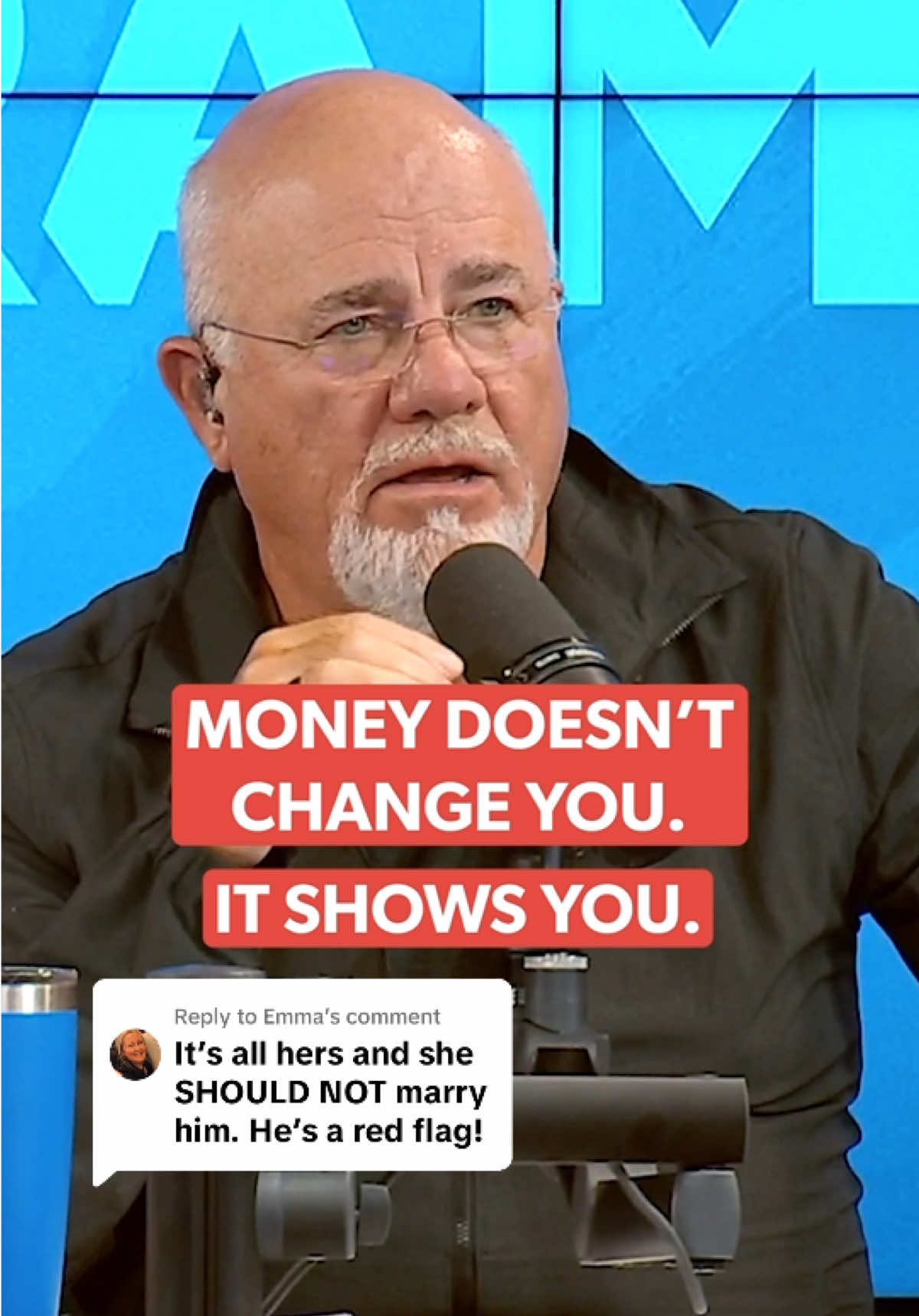 A post by @daveramsey on TikTok caption: Replying to @Emma Money doesn’t ruin people. It just reveals what was already there.