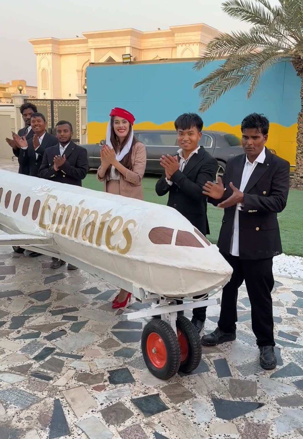 A post by @mo_vlogs on TikTok caption: Eid Mubarak ❤️ Mummy made a special cake 🎂 @emirates