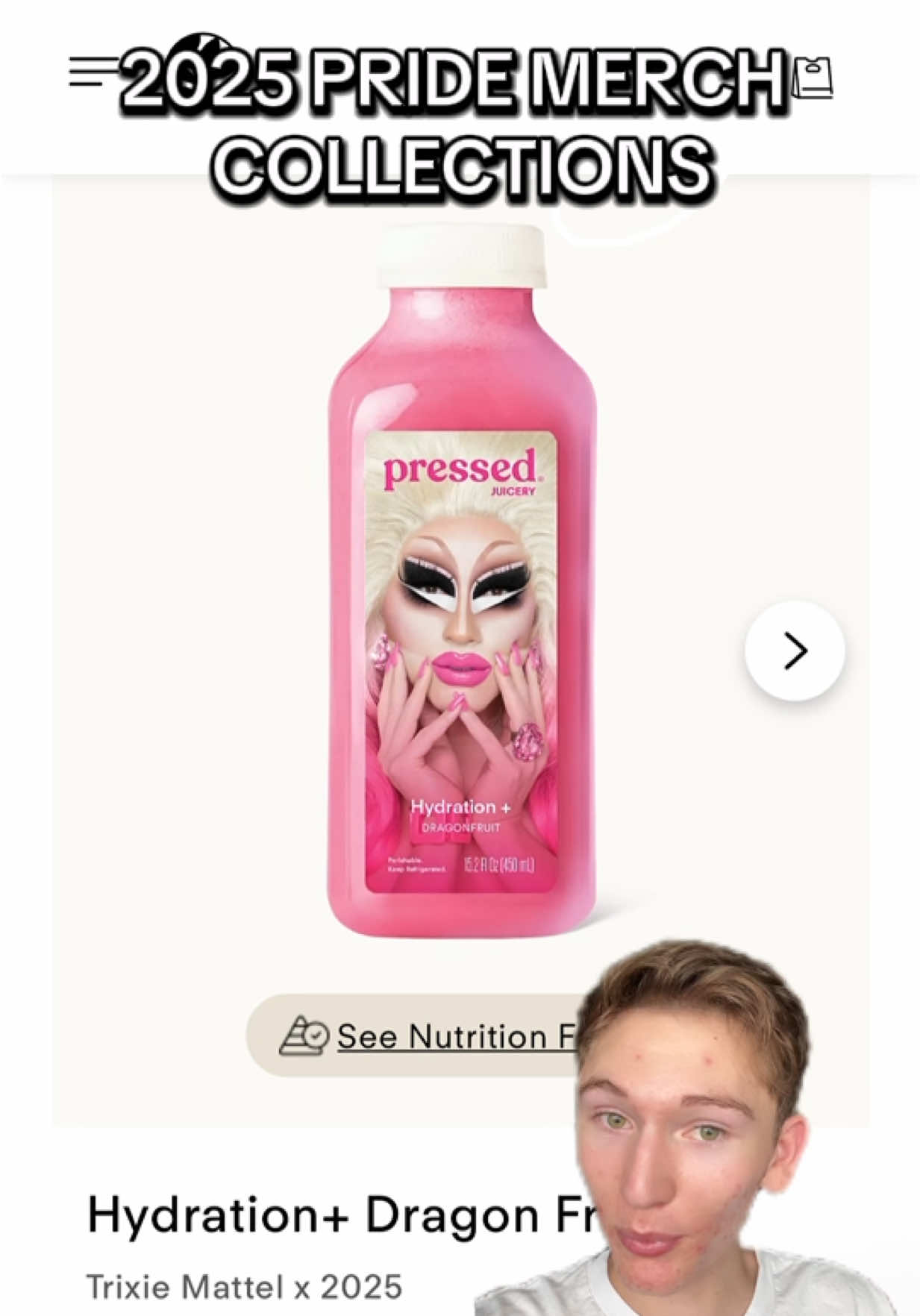 A post by @ashtongaler on TikTok caption: The Best and Worst Pride Merch 2025 #Pride #pridemerch #trixiemattel #levi #puma #diesel #pridemonth #eyebuydirect #lgbtq #lgbtqmerch #pressedjuicery 
