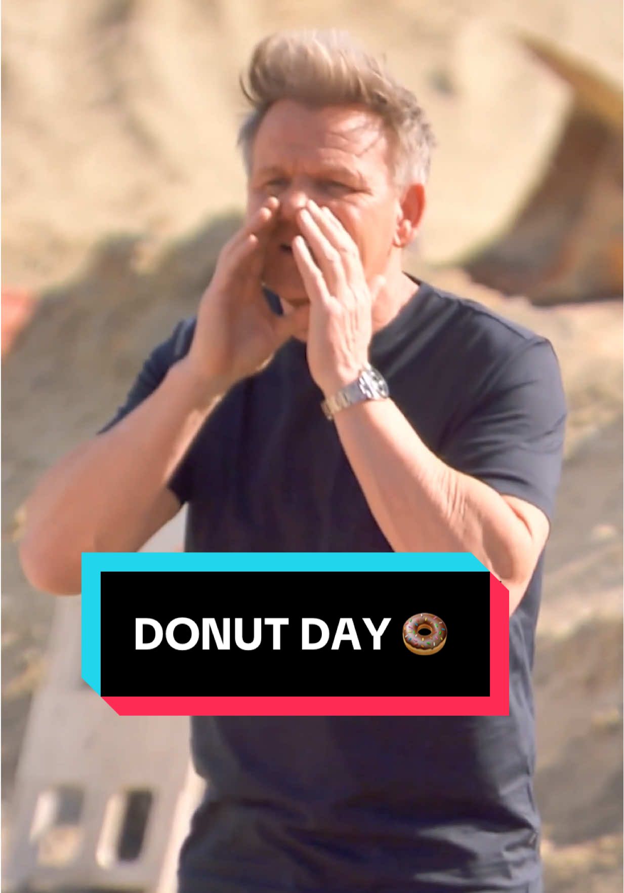 A post by @gordonramsayofficial on TikTok caption: Who says I don’t love donuts 😂 Happy #NationalDonutDay