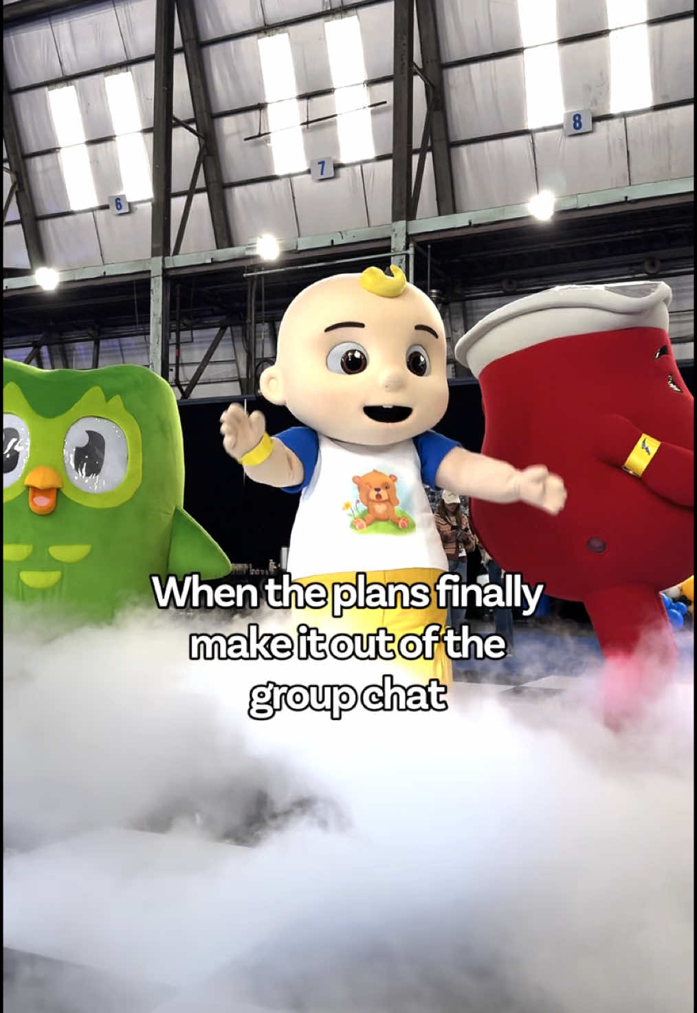 A post by @cocomelon on TikTok caption: This is our multiverse #Goodyear #Duolingo #Teletubbies #Blippi 