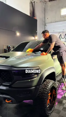 A post by @unickdetailing on TikTok caption: If you still think all coatings are the same… you’ve never touched nano-diamond. Ceramic’s cool. But this? This is different. This was our first time testing out the Diamond ProTech Wrap Coating on this matte-wrapped beauty, and let me tell you something — we were BLOWN away. And no — this is NOT a paid promo. Diamond ProTech was kind enough to send us the product, and we decided to use it on a real $1,600+ job to see how it performed. I keep it real — if it wasn’t good, I wouldn’t be posting this. But this coating is ELITE. Matte wraps are tricky — you can’t polish them. You can’t hide mistakes. Your prep and application need to be PERFECT. Here’s what we did: ✅ Full iron decon ✅ Light clay bar treatment ✅ Diamond ProTech Prep before coating ✅ And then their Wrap Coating for protection & depth — while keeping that gorgeous matte finish untouched. The flashing times? Very user-friendly — you don’t feel rushed. The curing? Hard as hell — this isn’t your average ceramic. This is a nano-diamond composite coating. That’s why the finish looks WILD and is protected for the long haul. Now — full transparency — we also used their Glass Coating and their Wheel Coating on this project (because we believe in protecting EVERY surface of a car). Both of those products performed beautifully. But I wanted to talk specifically about the Wrap Coating today because honestly — it exceeded our expectations. We prepped the car properly — we just didn’t show it all in the video because the job took 7+ hours and you guys would’ve been watching a movie, not a reel. 😂 Last thing I’ll say: you know a brand is good when their flag is hanging in my shop. Diamond ProTech — you guys crushed it with this one. This was not a paid post — but if you ever want to do something official… you know where to find us. If you have a matte wrap or any high-end finish you care about, don’t mess around. Protect it the RIGHT way. #detailing 
