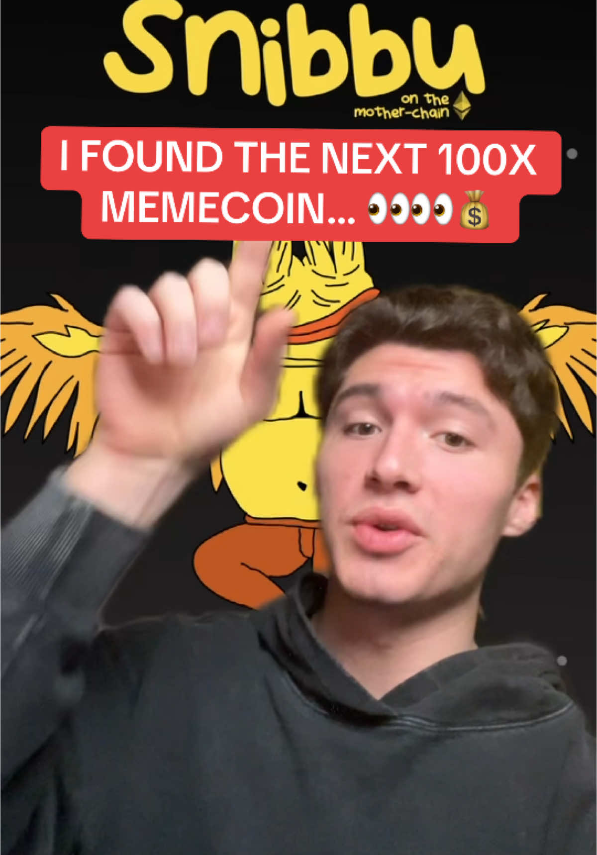 A post by @colewherld on TikTok caption: No one is talking about this… 😳#snibbu #pepe #doge #memecoins #crypto #eth #memecoinseason #ethereum #cryptotrading #cryptocurrencies #greenscreenvideo #greenscreen 
