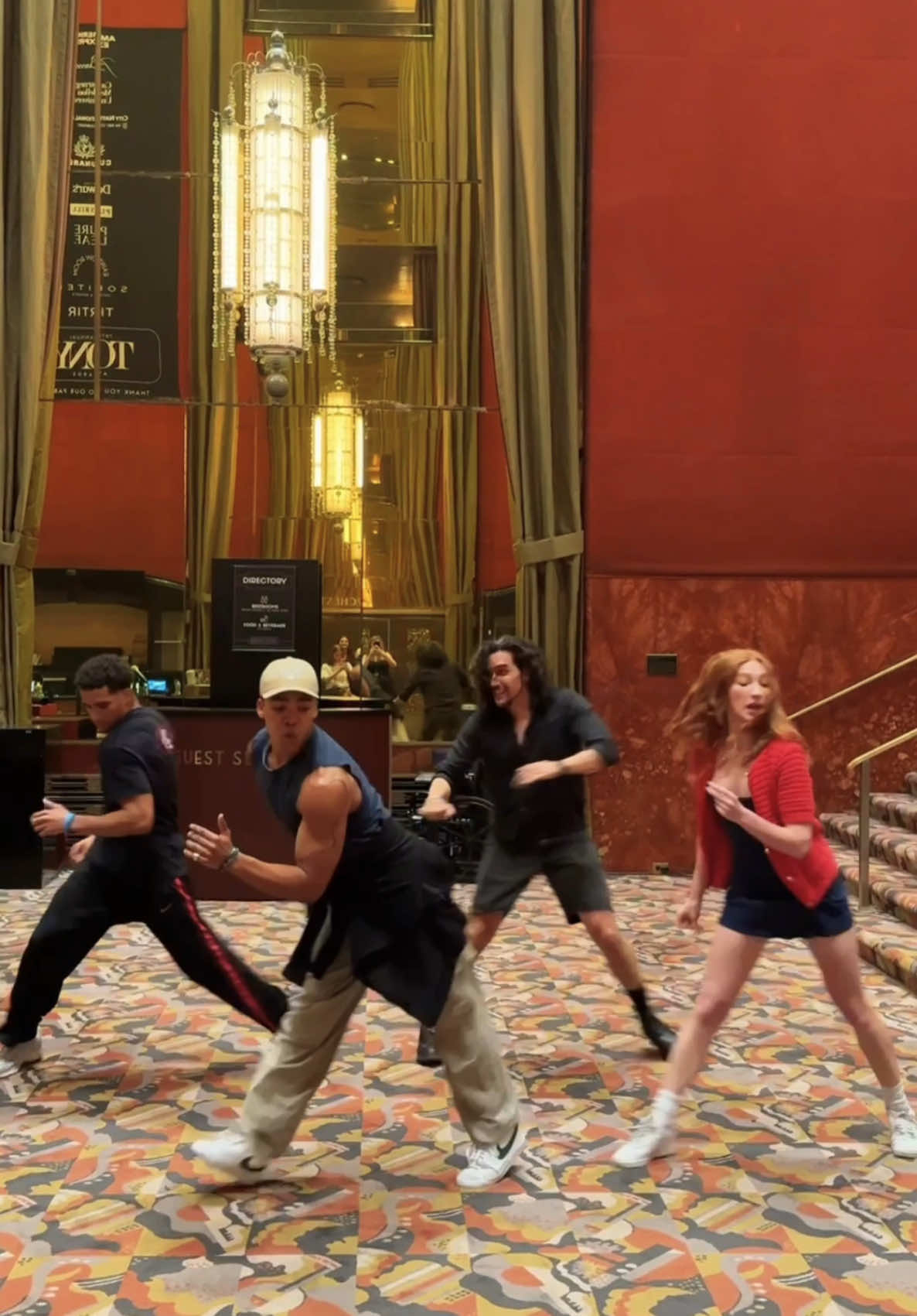 A post by @melissabecraft on TikTok caption: I need a re-do to get the choreo perfect! … I don’t know maybe on Sunday at The Tony Awards?!?? 👀  Thank you to, Mason, Chris, and Quincy for taking the time to dance with me. Can’t wait to see you smash it on stage at @The Tony Awards !!! @Real Women Have Curves ❤️ #thetonyawards #dance #theatre #musicaltheatre 