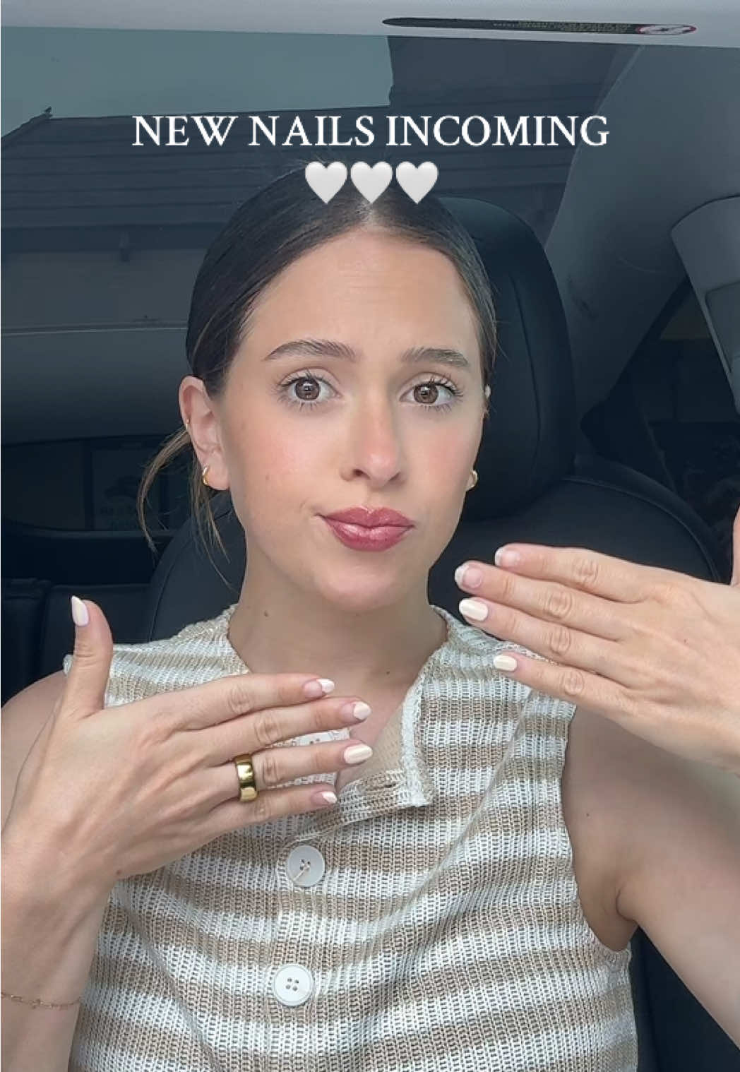 A post by @iamkelianne on TikTok caption: I’m currently obsessed with the stripes, can you tell😂  #newnails #nailtransition #nailday #momlife #nailtrends @pardonmyfrenchnailbar 