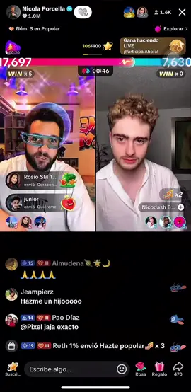A post by @nicolaporcellaoficial on TikTok caption: Les dices vamos tranqui que estamos conociéndonos, pero para al 1% no existe la palabra tranquilos jajaja  Se les ama mvps y todo el 1% 💚