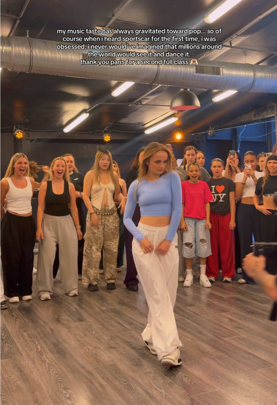 A post by @kellysweeney1 on TikTok caption: so grateful for the love. thank you all 🫶🏻 #kellysweeneychoreo #tatemcrae #sportscar 