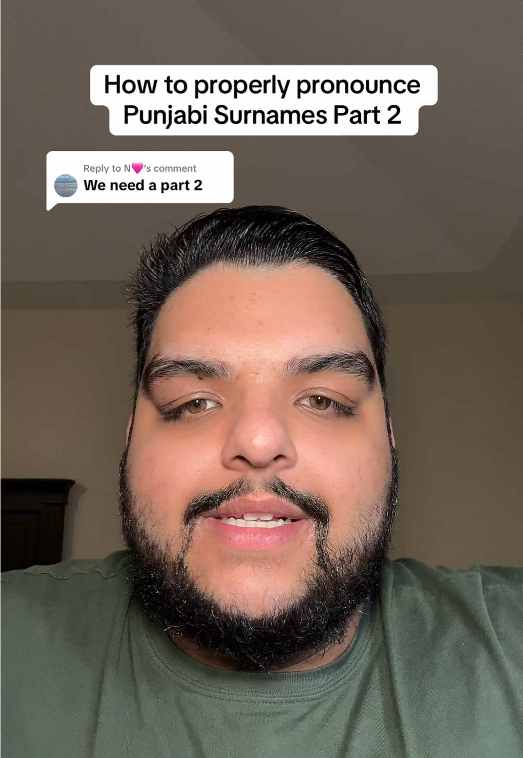 A post by @vivekksharmaaa on TikTok caption: Replying to @N🩷 Hope that helped 🥰 Part 3?  #surnames #punjabisurnames #punjabi #lastname #pronounce #bhangu #grewal #dhaliwal #desi #brown #indian #punjabitiktok #desitiktok #browntiktok #humour #funny #correct #lol #dyp #foryou #foryoupage #viral #trending 