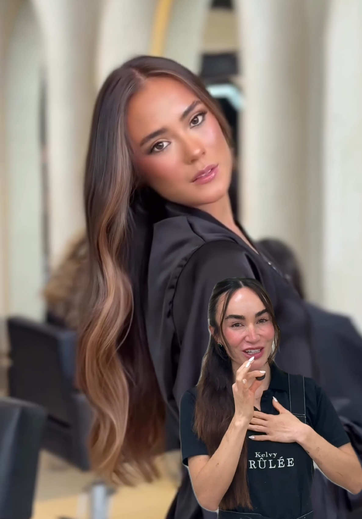 A post by @kelvybrulee on TikTok caption: Si quieres el Link, entra en mis historias de IG 🤍✨ https://www.bruleehair.com/datos/inscripcion-modelos/