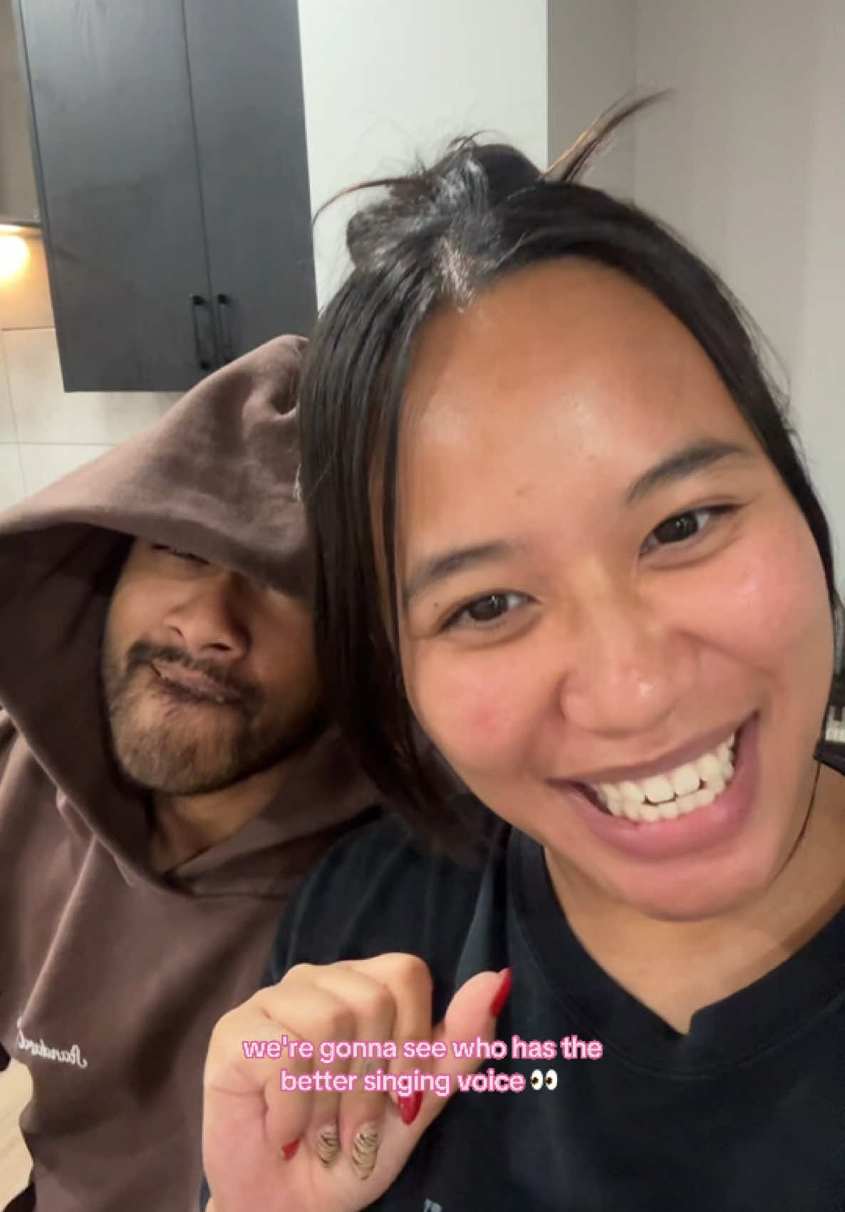 A post by @aileenchristineee on TikTok caption: These filters are rooting for my downfall 😔😔😂 @DevenChris 