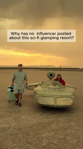 A post by @charlie on TikTok caption: It just kept getting more mind blowing as we discovered more and more things about this sci-fi glamping resort @OutPostX Here is my review: outpost x is literally someone everyone has to do once in their life. When I first got there I was shocked but I wasn’t sure that I’d rush back because it was a novelty…. That was until I laid in the bed, in the glass dome, and the rain was falling and I literally had never been more comfortable in my entire life. It was sensational. I didn’t have high hopes about it being luxurious, and it definitely wasn’t luxury. Because it is glamping but the shower and bed both were 10/10. Hot water! Good WiFi! Great water pressure! I personally didn’t use the spa facilities but I rode the sand cruisers like 3 times a day!!! They even had an rv park on the facility (dry docking). It was a great drive! 1.5 hours from Zion national park. It is located in beryl, Utah. I actually wouldn’t mind staying in one of the yurts. They looked quite nice and have bathrooms I do believe. Our dome came with a kitchen, fridge, and they provided some food to cook (camping style, nothing fancy). I 100% will come back again. I actually want to bring more friends next time. This place would be so fun with 10 people! I stayed 2 nights. It would have been fine staying for 3 but I personally felt 2 was perfect. I highly recommend this to my followers but I do want to remind yall. This is glamping! Not a 5 star resort! But the bed was better than any 5 star resort beds I’ve ever been to! I hope this video doesn’t overpopulate this place. I mean. I want the owner to be blessed. But I selfishly would want availability next time I want to go!