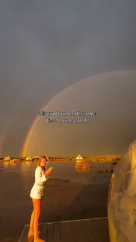 A post by @charlie on TikTok caption: A double rainbow 😳