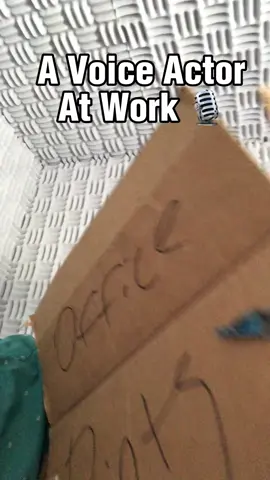 A post by @realbrycepapenbrook on TikTok caption: Content Warning: 🤮 Don't worry... I'm just voice acting 😂 Enjoy this video I found on my phone of me behind the scenes 🎙️