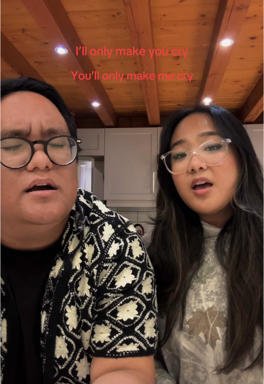 A post by @theraymondsalgado on TikTok caption: My sister made me sing this with her || ib @sally kim  #cry #cas #cover #singingvideo #duet #singers 