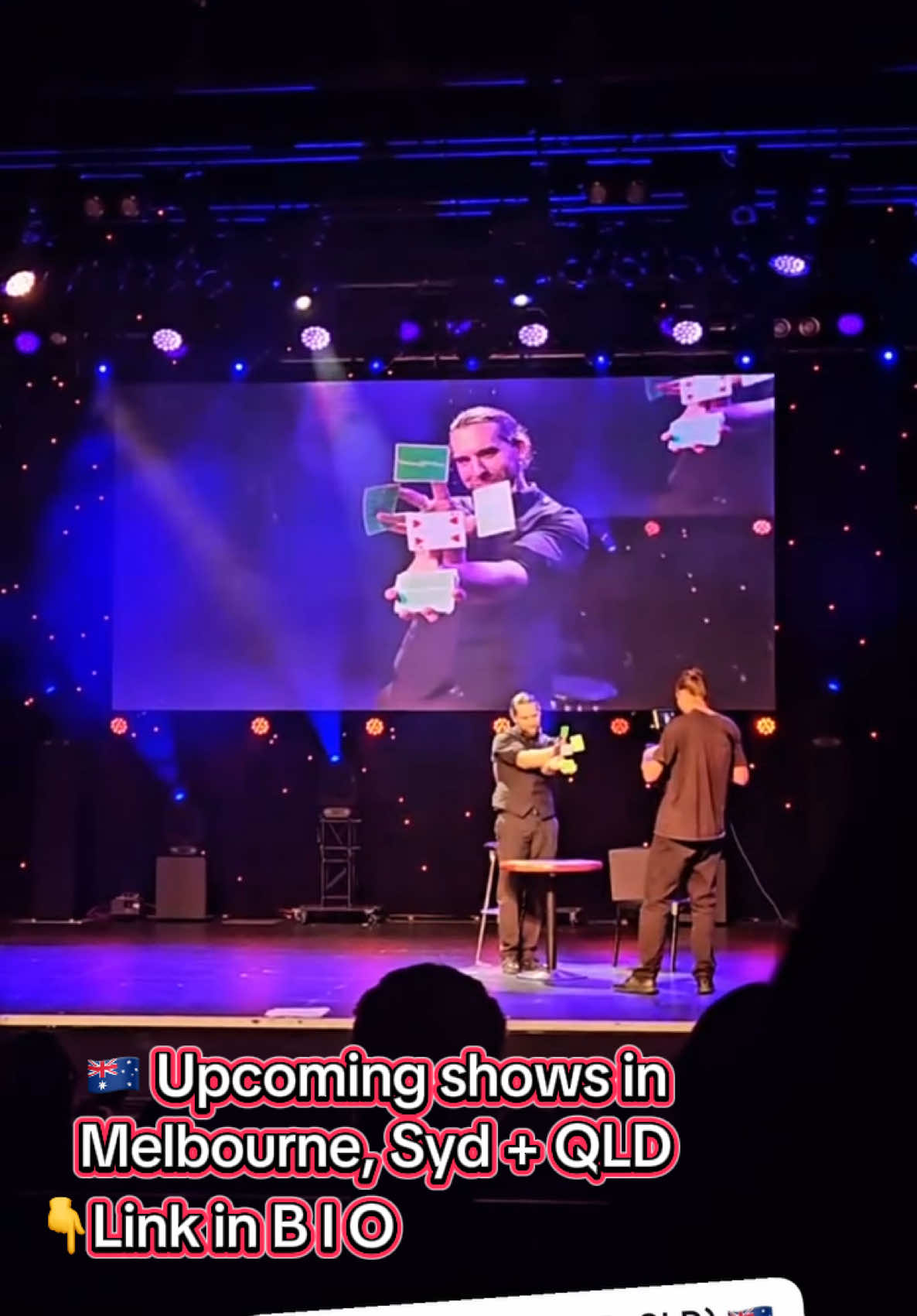 A post by @jacksonaces on TikTok caption: #cardistry in my Magic Show touring Australia, Melbourne, Sydney Opera House and QLD shows coming up!! You know where to click