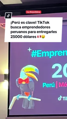 A post by @larepublica.pe on TikTok caption: ¡Ya me cansé de ser clave! 🇵🇪🤑 TikTok trae su exitoso programa #EmprendeEnTikTok a Perú y ofrece hasta 25000 dólares a emprendedores peruanos, ¿qué esperas? Solo debes ingresar a www. Emprende En TikTok.com y listo! || #TikTok #EmprendeEnTikTok #TikTokEmprendedor #Emprendedor #Peru #Lima #Colombia #Mexico #Dolares #Capacitaciones #LaRepublica 