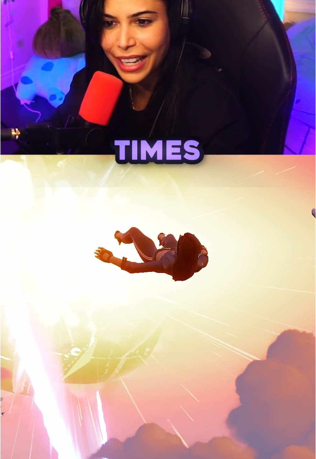 A post by @chica on TikTok caption: Star Wars Event Reaction!🤯#fortnite #gaming #starwars 