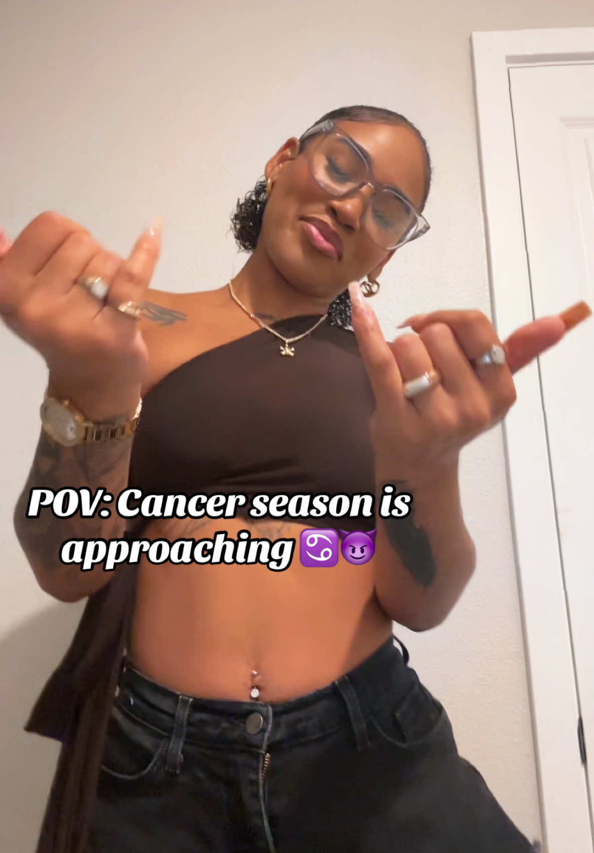 A post by @itsasia4real on TikTok caption: Where my cancers at😈 WE DA BEST😝 #itsasia4real #fyp #cancerseason 