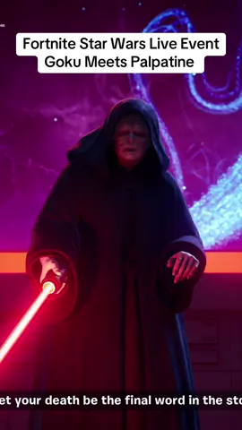 A post by @darthwargod on TikTok caption: Fortnite Star Wars Live Event! #fortnite #fortniteevent #fortniteupdate #starwars #goku #dragonball #darthwargod 