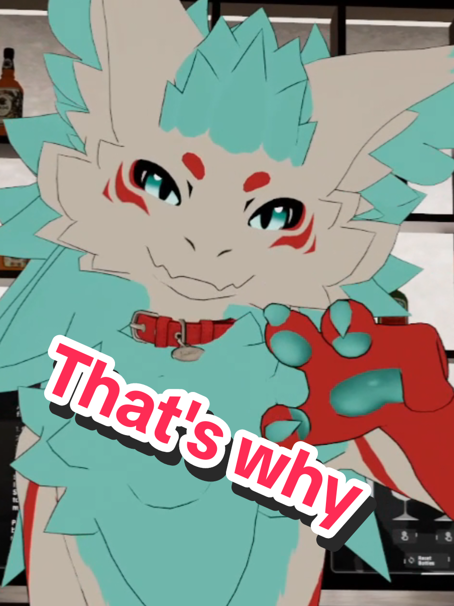 A post by @ on TikTok caption: That's why #rakurim #furriesoftiktok #vrchat #furrymemes #furries 