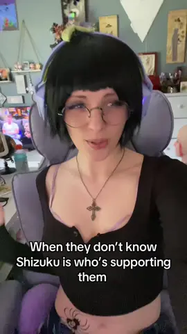 A post by @samzcos on TikTok caption: TURN AROUBD AND PROTECT ME! Is what I scream as they drag me into a padded room #shizuku #shizukucosplay #hunterxhunter #hxh #hxhcosplay #samzcos #marvel #marvelrivals #Gaming 
