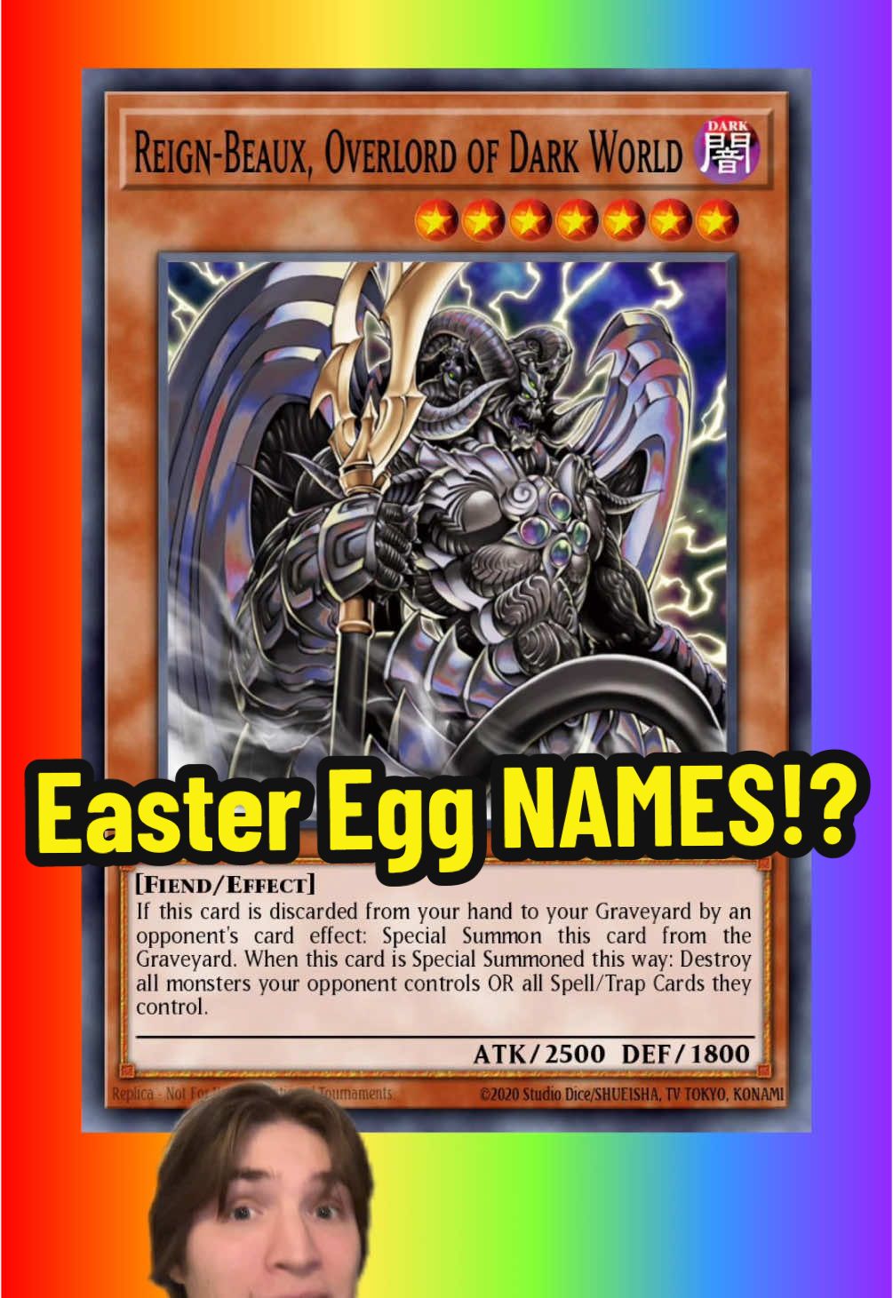 A post by @yugioh_fillers on TikTok caption: YuGiOh Name EASTER EGGS! #yugiohduellinks #yugiohmasterduel #yugiohcardstory 