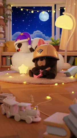 A post by @bamboopandaofficial on TikTok caption: 🐻 Dundun's Lullaby for 🐼 Bamboo… Powered by a Secret 😂 #pandas #fyp #animation #fypシ