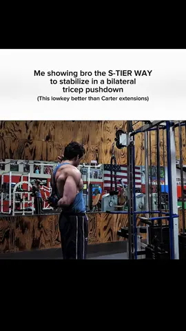 A post by @garyyahir on TikTok caption: Save and send this to the bro that can’t stabilize in a pushdown😤😤#triceps #fyp #hypertrophy 