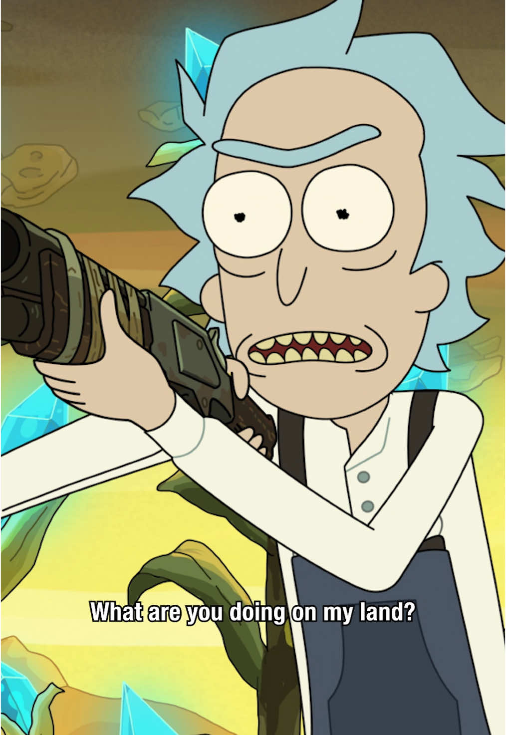 A post by @adultswim on TikTok caption: Never touch another man’s corn #rickandmorty #corn 