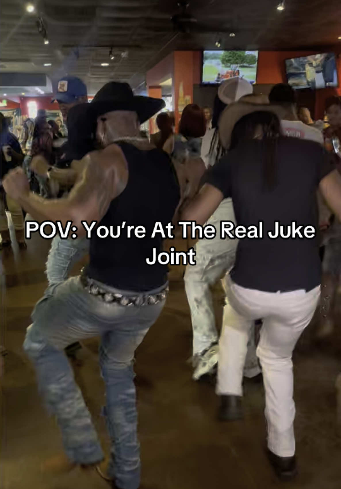 A post by @deathstrokefitness on TikTok caption: Yeah I Line Dance Too🕺🏾 #linedance #trailride #blackcowboy 