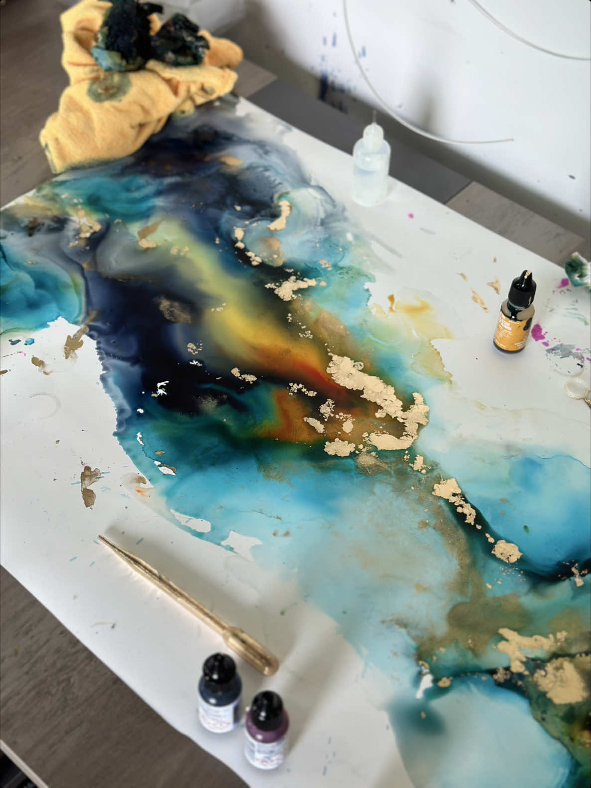 A post by @jessicayoungart on TikTok caption: For my 20 somethings and beyond going through the biggest heartbreak of your life with someone determined to make you feel tiny… Hi cutie! I wrote a healing art book all about the intuitive fluid art process that saved my life. Have you checked it out yet? Available most places books are sold. ✨ Proud of us. 🦋🫂 #jessicayoungart #artist #healing #heartbreaks #alcoholink #alcoholinkpainting 